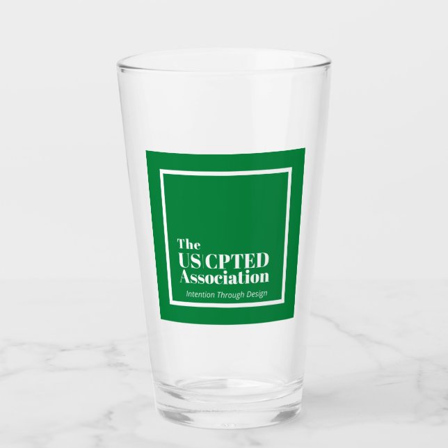 US CPTED Association Glass Tumbler (Vorderseite)
