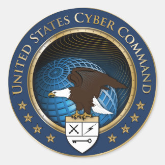 US Cyber-Aufkleber Runder Aufkleber