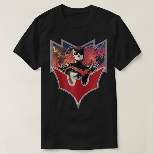 US DC Batwoman + Logo Elegy Zip T-Shirt (Design vorne)