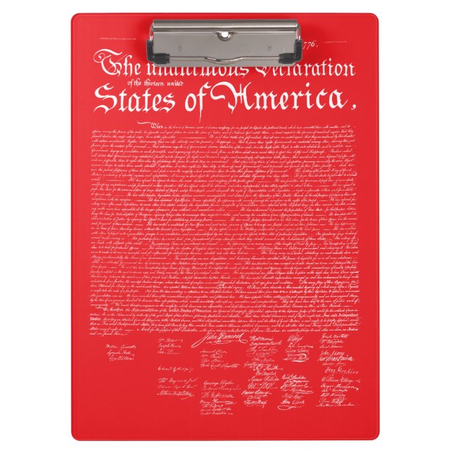 US Declaration of Independence Klemmbrett (Vorderseite)