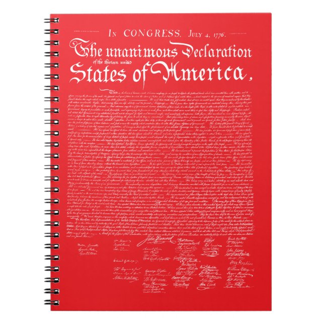 US Declaration of Independence Notizblock (Vorderseite)