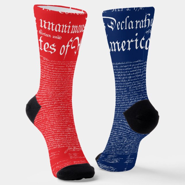 US Declaration of Independence Socken (Gewinkelt)
