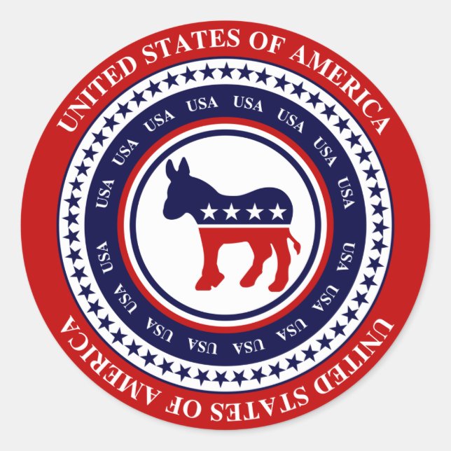 US-Demokrat Sticker (Vorderseite)