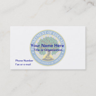 US Department of Bildung Business Card Visitenkarte