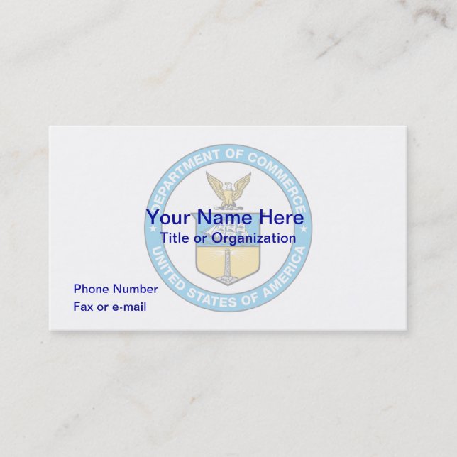 US Department of Commerce Business Card Visitenkarte (Vorderseite)