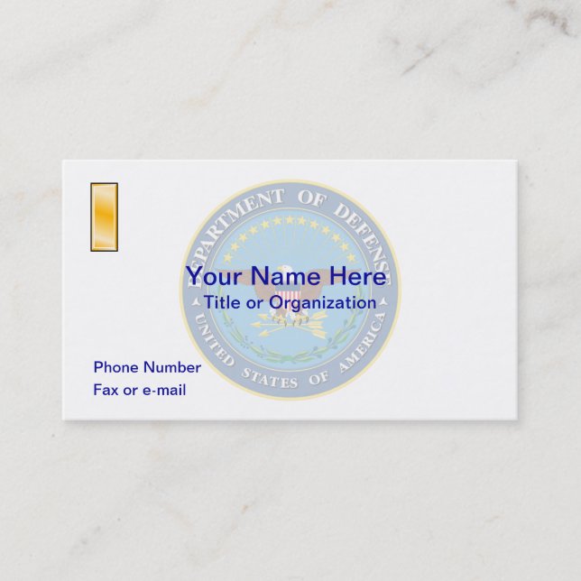 US Department of Defense O1 Business Card Visitenkarte (Vorderseite)