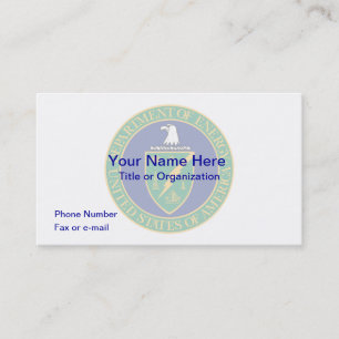 US Department of Energy Business Card Visitenkarte