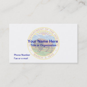 US Department of Interior Business Card Visitenkarte