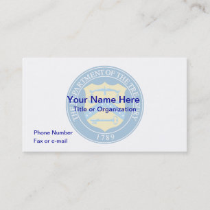 US Department of Treasury Business Card Visitenkarte