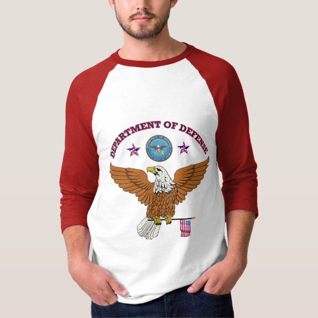 US DOD Adlerflagge Schild. T-Shirt (Vorderseite)