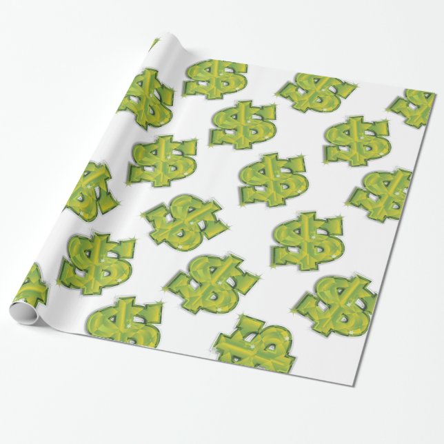 US-Dollar Geschenkpapier (Ungerollt)