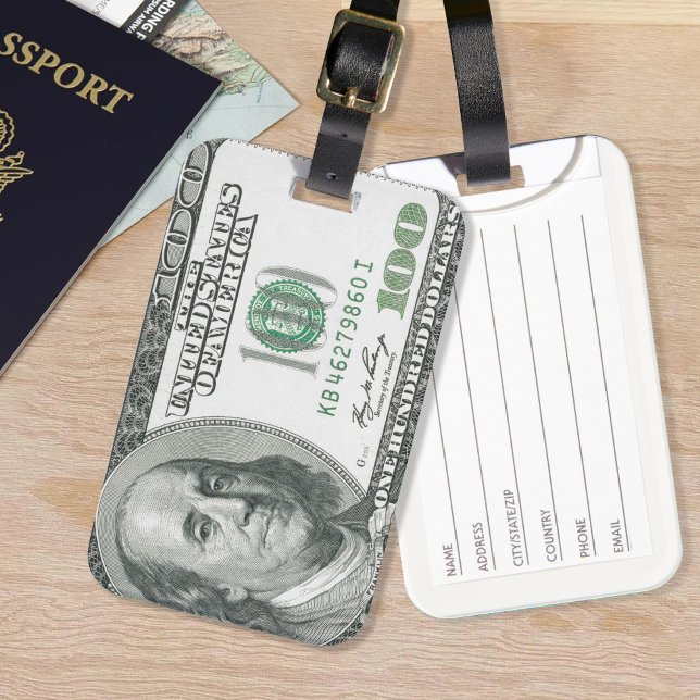 US Dollar Money World Currency America Franklin Gepäckanhänger (Von Creator hochgeladen)