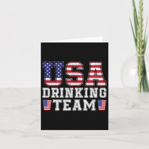 US Drink Team Funny Drink Bier Lover 4. Karte