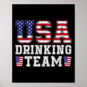 US Drink Team Funny Drink Bier Lover 4. Poster