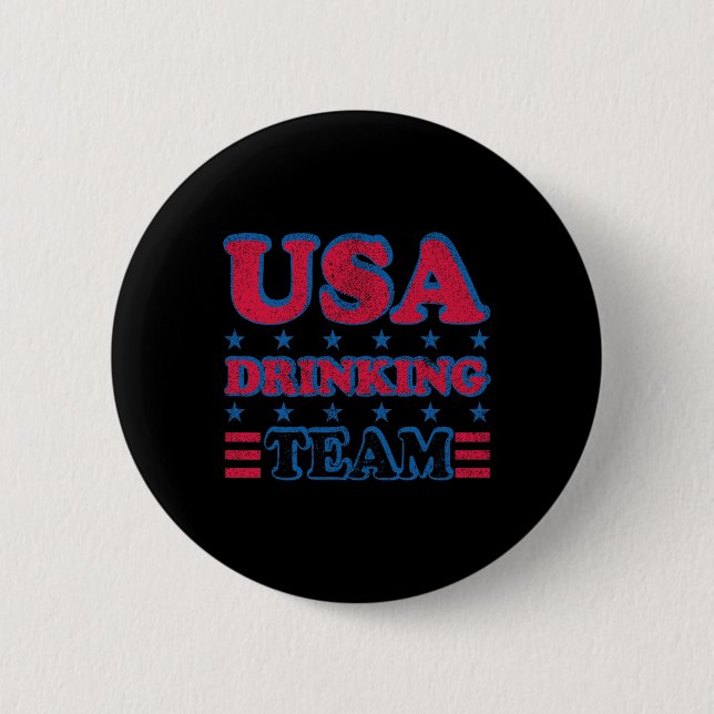 US Drinking Team 4. Juli Unabhängigkeitstag Dru Button (Vorderseite)
