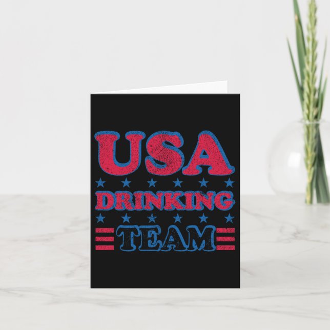 US Drinking Team 4. Juli Unabhängigkeitstag Dru Karte (Vorderseite)