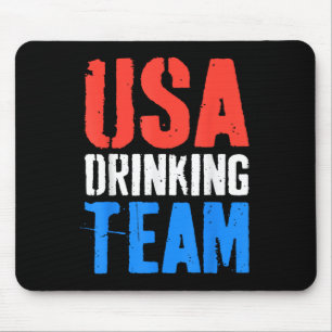 US Drinking Team Shirt Funny Men Women 4. Jul Mousepad