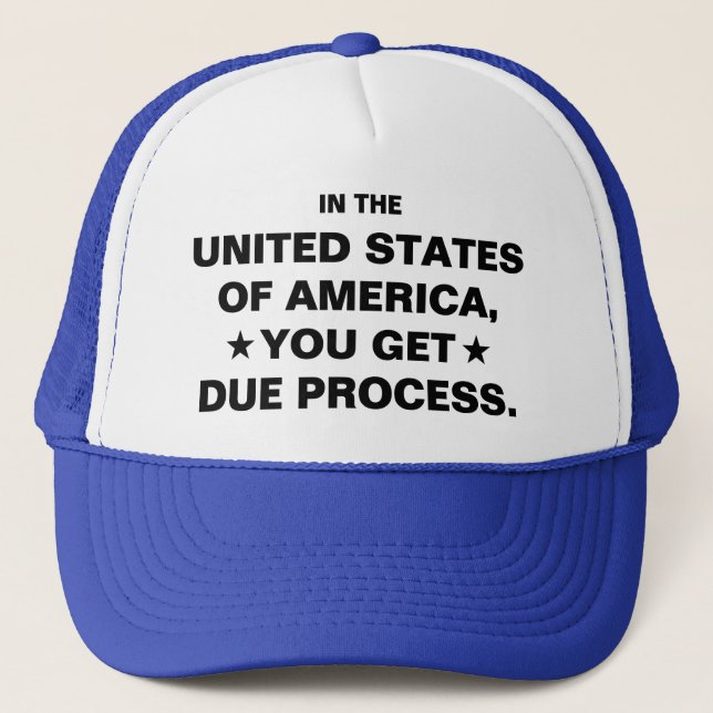 US Due Process Trucker Hat Truckerkappe (Vorderseite)