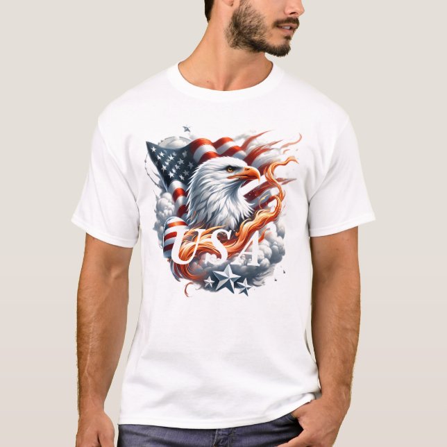 US EAGLE DESIGN T-Shirt (Vorderseite)