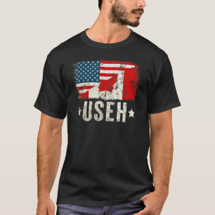 US Eh American Canadian Flag Vintag T-Shirt