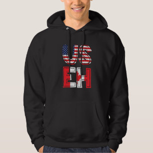 US EH Amerikanischer Kanadischer Flagge Barbecue-F Hoodie