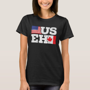 US EH Canada America Flag Mapslaf Leaf Proud Canuc T-Shirt