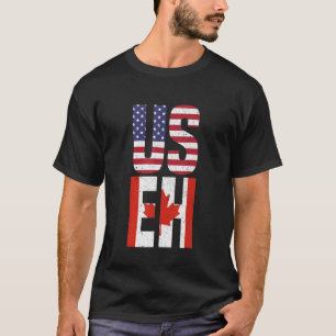 US EH Funny American Canadian USA Canada Flag_1 T-Shirt