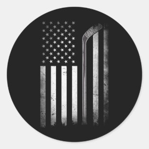 Us-Eishockey-USA-Übungsflagge Amerikanische Frauen Runder Aufkleber