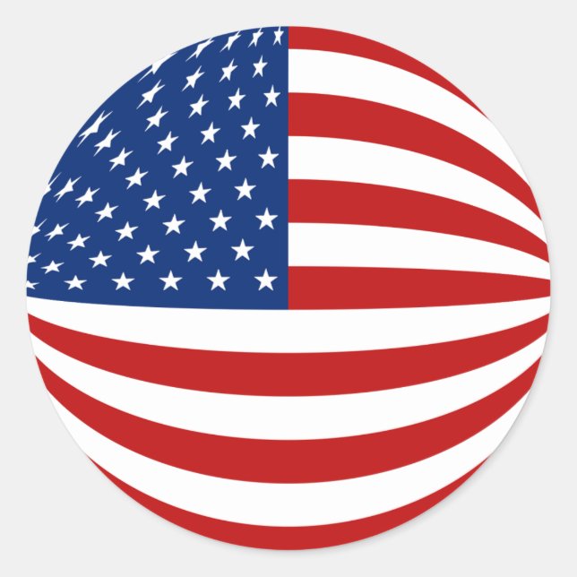 US Fisheye Flag Sticker (Vorderseite)