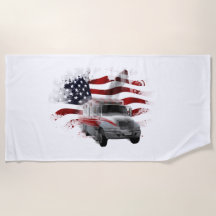US Flag Ambulance Handtuch EMT Paramedic