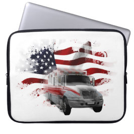 US Flag Ambulance Handy Fall EMT Paramedic Laptopschutzhülle