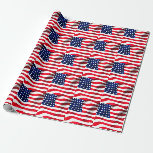 US Flag American Flag Amerikanische Unabhängigkeit Geschenkpapier