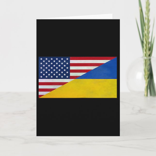 Us Flag And Ukrainian Flag - Partnership And Allia Karte (Vorderseite)