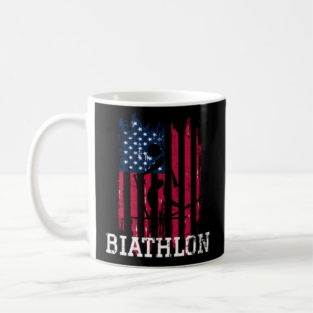 US Flag Biathlon Kaffeetasse (Links)