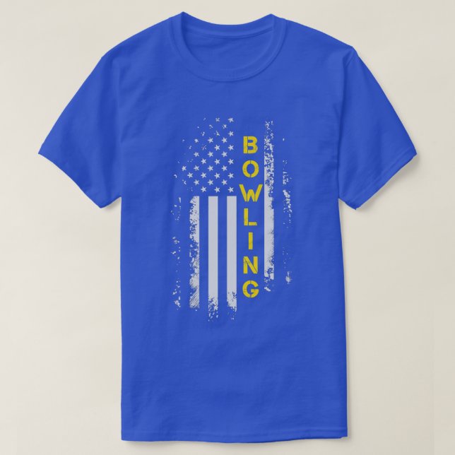 US Flag Bowling American Flag Bowling T T-Shirt (Design vorne)