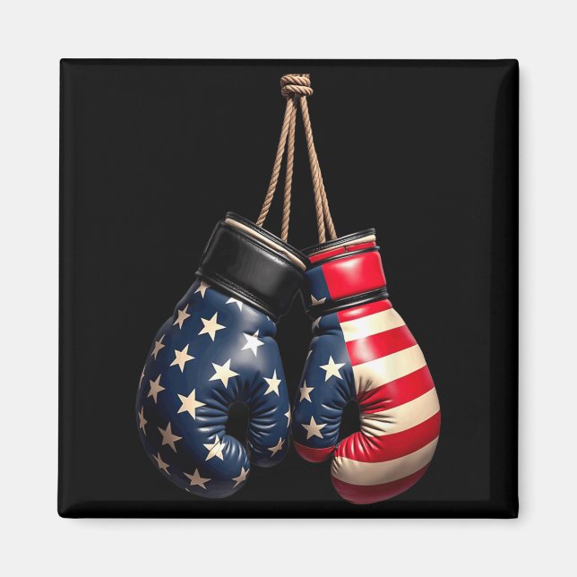 US-Flag-Boxhandschuhe Boxer Magnet (Vorne)