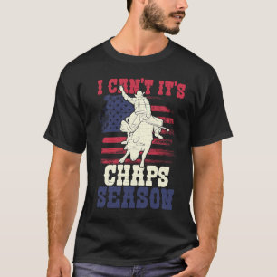 US Flag Bull Riding Chaps Saison T-Shirt