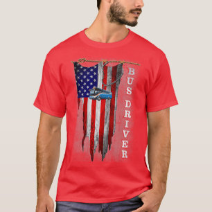 US Flag Bus Treiber T-Shirt