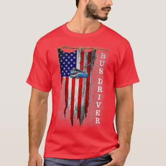 US Flag Bus Treiber T-Shirt