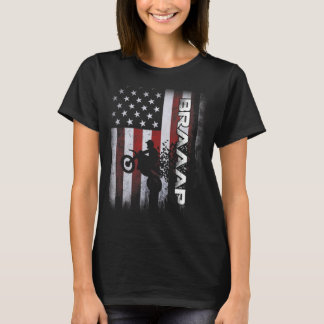 US Flag Dirt Bike Motorrad Motorrad Fahrrad Moto B T-Shirt