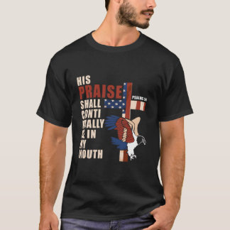 Us Flag Eagle Christlich Cross Patriotic Bible Ver T-Shirt