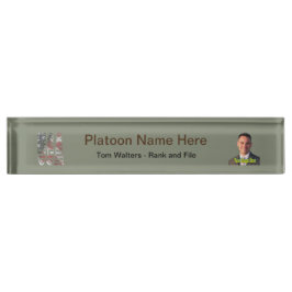 US Flag Fab Army Desk Name Plate Namensplakette