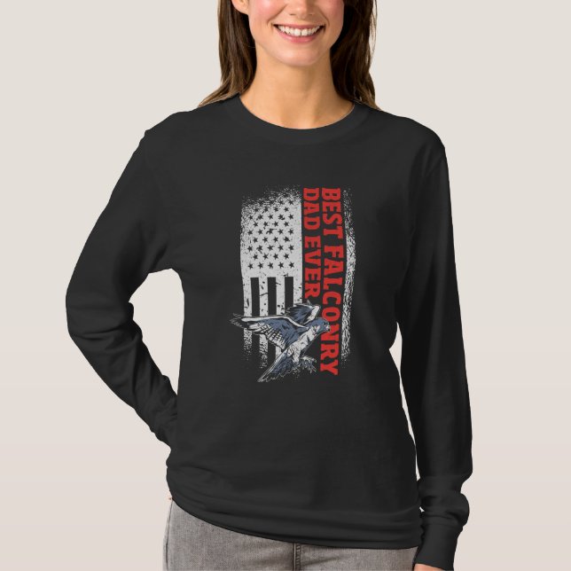 US Flag Falconry Dad T-Shirt (Vorderseite)