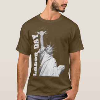 US-Flag glücklicher Arbeitstag Statue der Freiheit T-Shirt