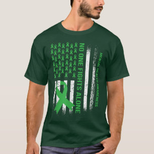 US Flag Green Ribbon - Bewusstsein für psychische  T-Shirt