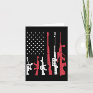 US Flag Guns Funny American Pride 4. Juli Pat Karte