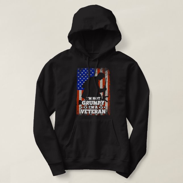 US Flag Im nicht Grumpy im a Veteran 116 Hoodie (Design vorne)