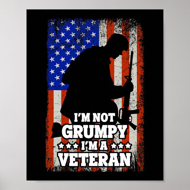 US Flag Im nicht Grumpy im a Veteran 116 Poster (Vorne)