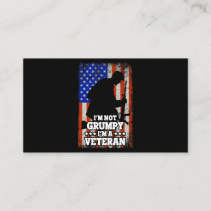 US Flag Im nicht Grumpy im a Veteran 116 Visitenkarte