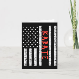 Us Flag Karate Vintag Patriotic Martial Arts Amer Karte